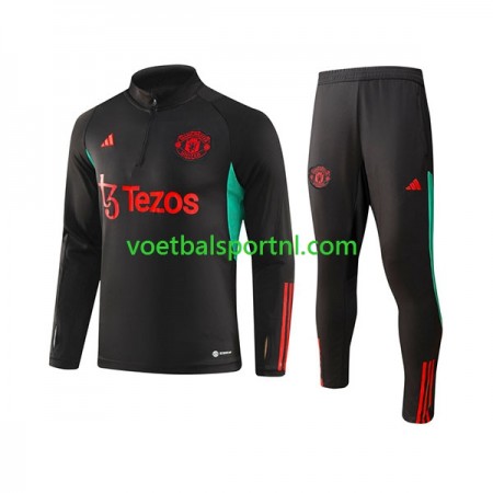 Manchester United Zwart Trainings Sweatshirt Pak 2023-24